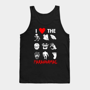 Paranormal The Unknown Slogan For Ghost Lovers Aliens Believer And Ghost Hunters Tank Top